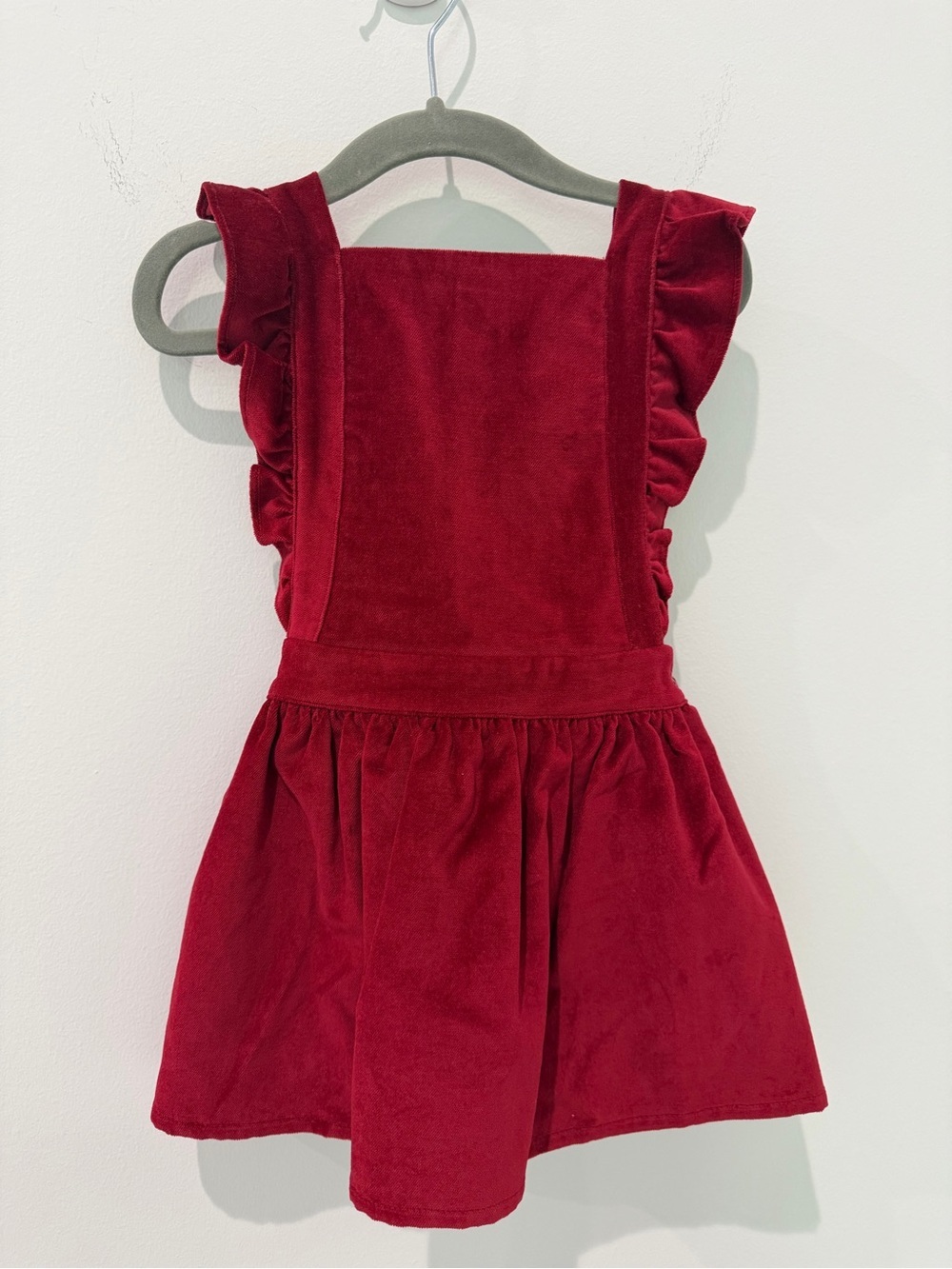 ❤️ La Coqueta Cora Cherry Velvet Pinafore Dress 2T - Picture 7 of 8
